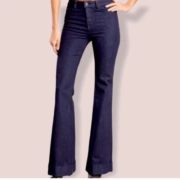 J Brand Jeans J Brand Indigo Bell Bottom Jeans Flare Dark Blue